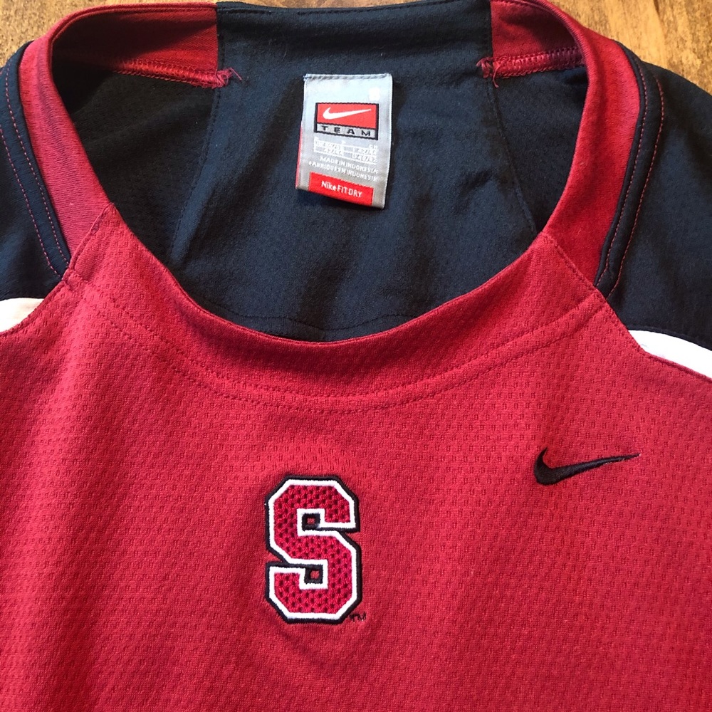 Nike FitDry Stanford Mesh Two-Tone Workout Shirt - Picture 3 of 10